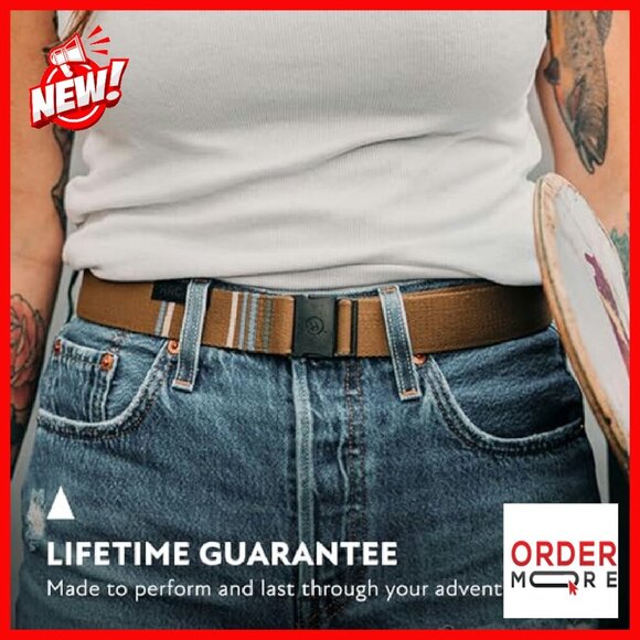 Narrow Elastic Stretch Belt with Micro-Adjust Buckle for Active Wear main image 7